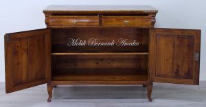 Classic Louis Philippe style sideboard in solid cherry with 2 doors and 2 drawers